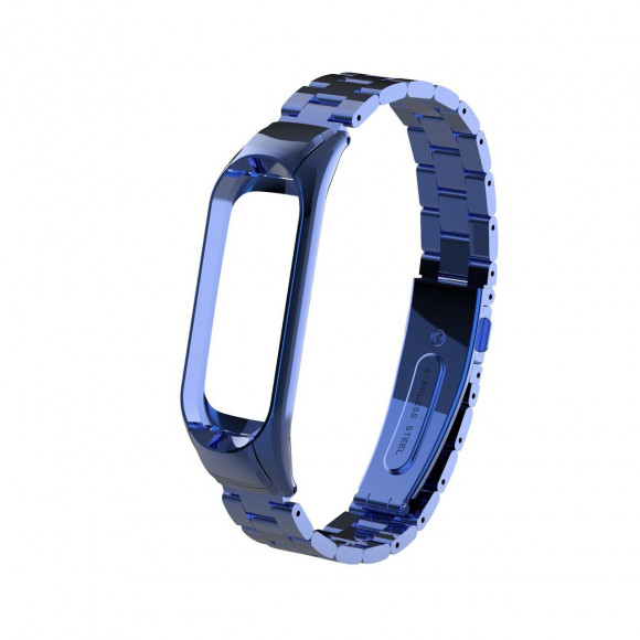 Стальной браслет для Xiaomi Mi Band 3 (голубой)