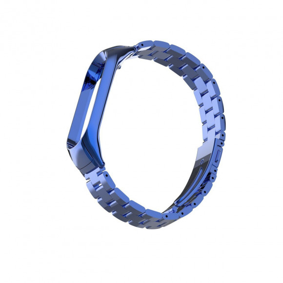 Стальной браслет для Xiaomi Mi Band 3 (голубой)