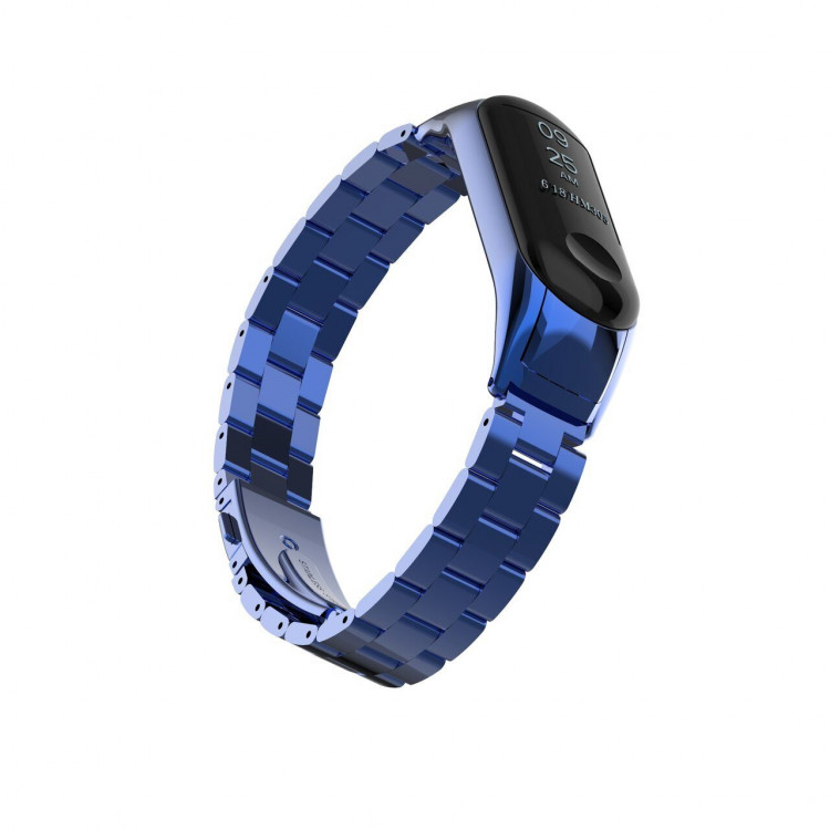 Стальной браслет для Xiaomi Mi Band 3 (голубой)