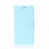 Чехол с визитницей для LG Q8 (голубой)