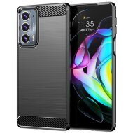 Чехол-накладка Carbon Fibre для Motorola Edge 20 (черный)