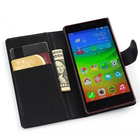 Чехол с визитницей для Lenovo Vibe X2 (черный) Чехол с визитницей для Lenovo Vibe X2 (черный)