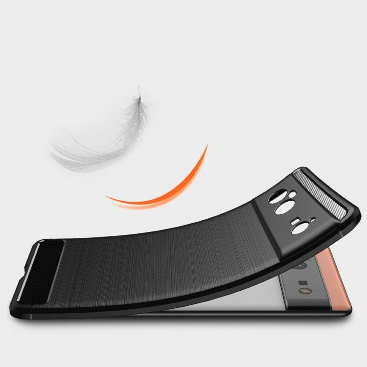 Чехол-накладка Carbon Fibre для Google Pixel 6 Pro (красный)