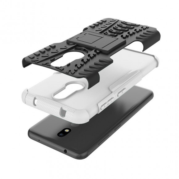 Чехол Hybrid Armor для Nokia 3.2 (черный + белый)