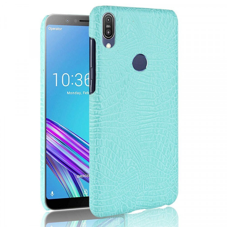 Чехол Crocodile Texture для Asus Zenfone Max Pro (M1) ZB601KL / ZB602KL (голубой)