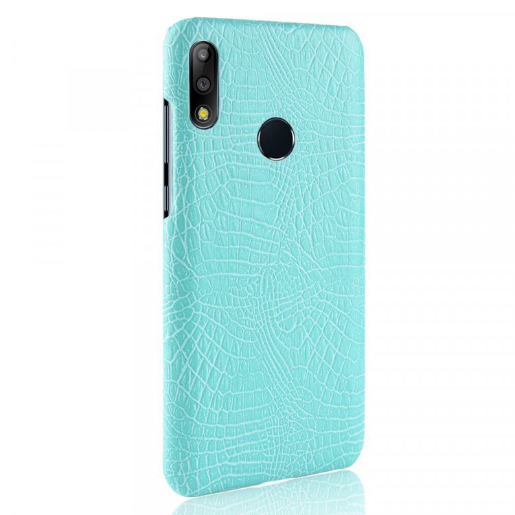 Чехол Crocodile Texture для Asus Zenfone Max Pro (M2) ZB631KL (голубой)
