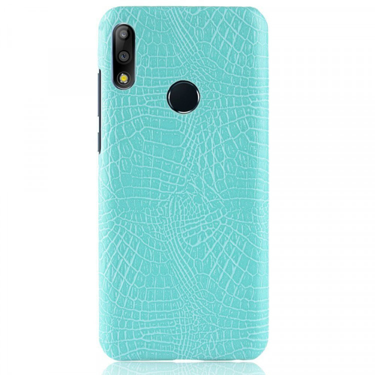 Чехол Crocodile Texture для Asus Zenfone Max Pro (M2) ZB631KL (голубой)