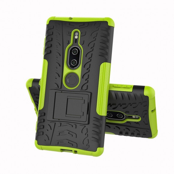 Чехол Hybrid Armor для Sony Xperia XZ2 Premium (черный + зеленый) Чехол Hybrid Armor для Sony Xperia XZ2 Premium (черный + зеленый)