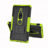 Чехол Hybrid Armor для Sony Xperia XZ2 Premium (черный + зеленый)