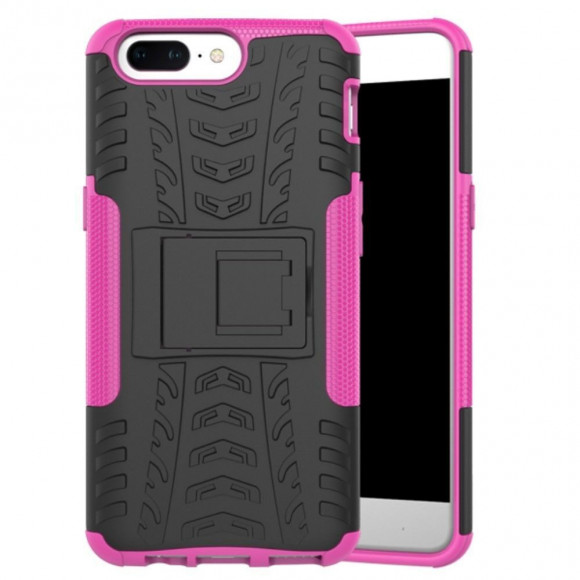 Чехол Hybrid Armor для OnePlus 5 (черный + розовый)