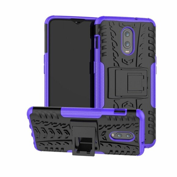 Чехол Hybrid Armor для OnePlus 6T (черный + фиолетовый)