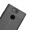 Чехол-накладка Litchi Grain для Sony Xperia XA2 (черный)