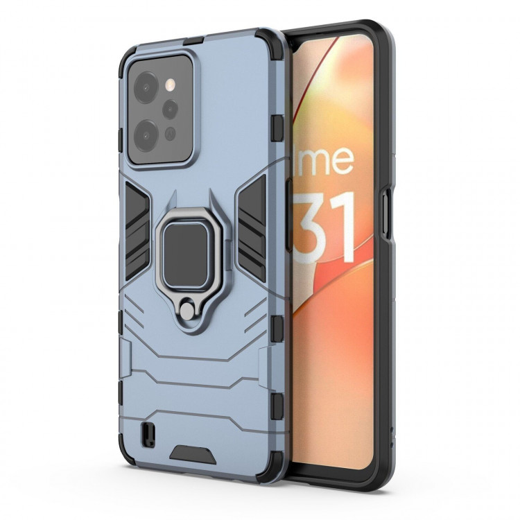 Чехол Armor Ring Holder для Realme C31 (темно-синий)