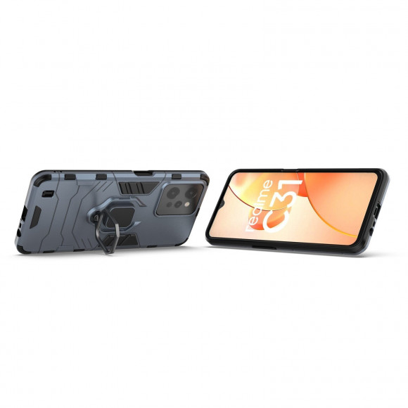 Чехол Armor Ring Holder для Realme C31 (темно-синий) Чехол Armor Ring Holder для Realme C31 (темно-синий)
