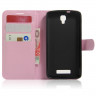 Чехол с визитницей для ZTE Blade L5 / L5 Plus (розовый)