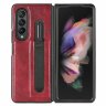 Чехол Pen Slot Design для Samsung Galaxy Z Fold4 (красный)