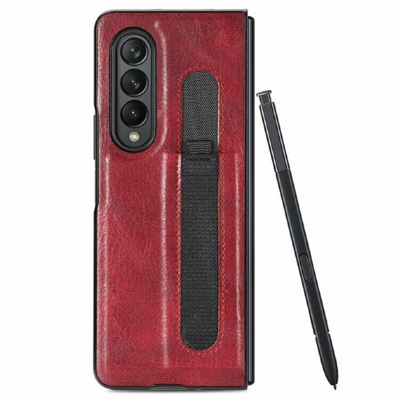 Чехол Pen Slot Design для Samsung Galaxy Z Fold4 (красный)
