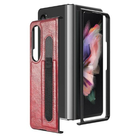 Чехол Pen Slot Design для Samsung Galaxy Z Fold4 (красный)