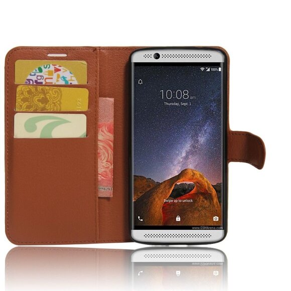 Чехол с визитницей для ZTE Axon 7 mini (коричневый)