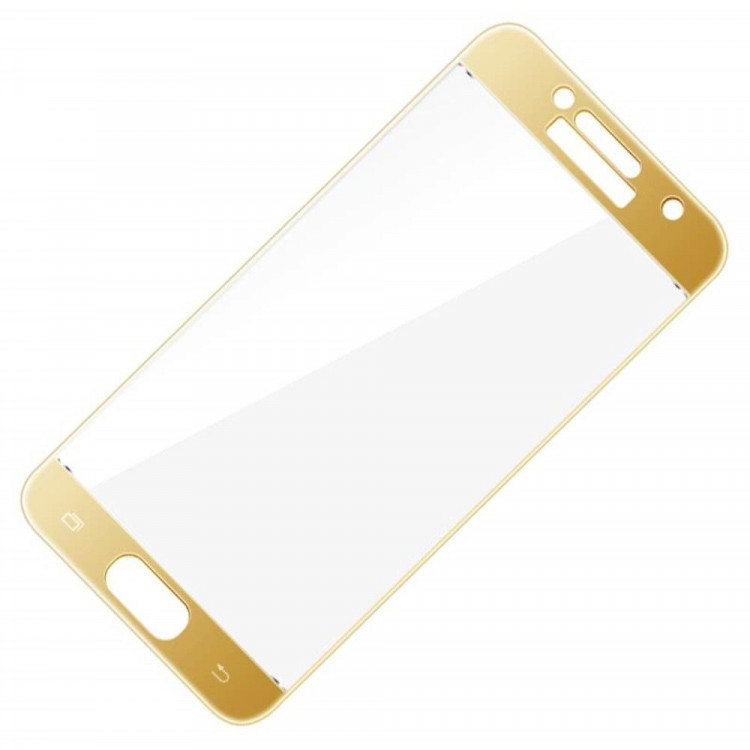 Защитное стекло 3D для Samsung Galaxy A3 (2017) SM-A320F (золотой)