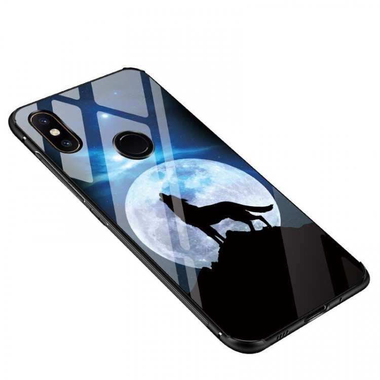 Чехол-накладка для Xiaomi Mi 8 (Night Along Wolf)