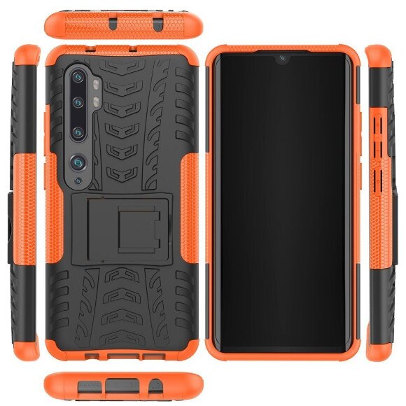 Чехол Hybrid Armor для Xiaomi Mi Note 10 / Mi Note 10 Pro / Mi CC9 Pro (черный + оранжевый) Чехол Hybrid Armor для Xiaomi Mi Note 10 / Mi Note 10 Pro / Mi CC9 Pro (черный + оранжевый)
