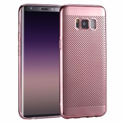 Перфорированный чехол-накладка для Samsung Galaxy S8 (розовый)