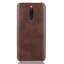Кожаная накладка-чехол для Xiaomi Redmi 8 (коричневый)