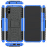 Чехол Hybrid Armor для Xiaomi Redmi 9A (черный + голубой)