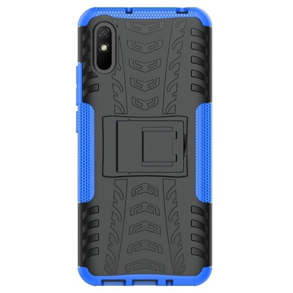 Чехол Hybrid Armor для Xiaomi Redmi 9A (черный + голубой) Чехол Hybrid Armor для Xiaomi Redmi 9A (черный + голубой)