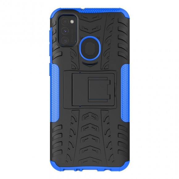 Чехол Hybrid Armor для Samsung Galaxy M30s / Galaxy M21 (черный + голубой) Чехол Hybrid Armor для Samsung Galaxy M30s / Galaxy M21 (черный + голубой)
