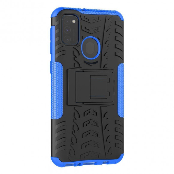 Чехол Hybrid Armor для Samsung Galaxy M30s / Galaxy M21 (черный + голубой) Чехол Hybrid Armor для Samsung Galaxy M30s / Galaxy M21 (черный + голубой)