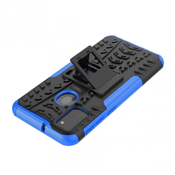 Чехол Hybrid Armor для Samsung Galaxy M30s / Galaxy M21 (черный + голубой) Чехол Hybrid Armor для Samsung Galaxy M30s / Galaxy M21 (черный + голубой)