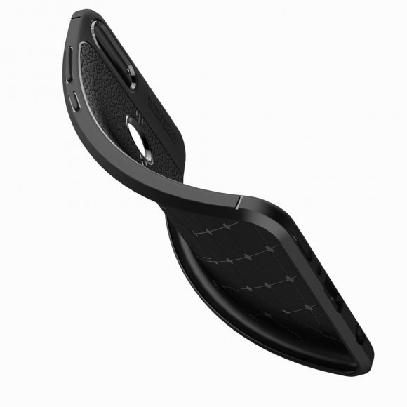 Чехол-накладка Litchi Grain для Huawei Y9 (2018) / Enjoy 8 Plus (серый)