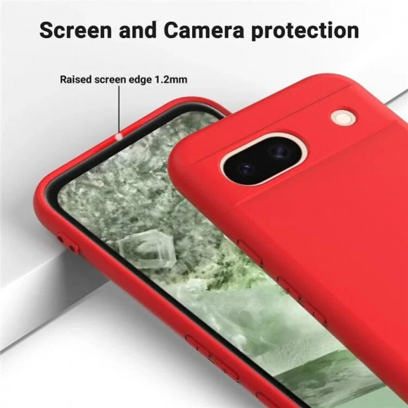 Силиконовый чехол Mobile Shell для Google Pixel 8a (красный) Силиконовый чехол Mobile Shell для Google Pixel 8a (красный)