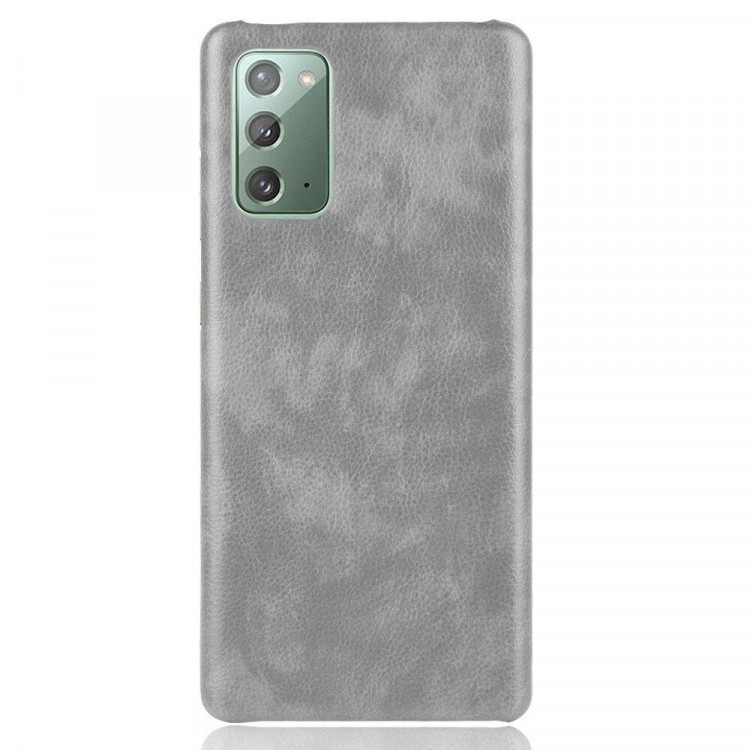 Кожаная накладка-чехол для Samsung Galaxy Note 20 (серый)