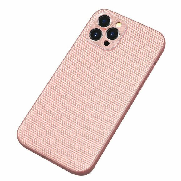 Чехол с текстурой нейлона для iPhone 13 (розовый)