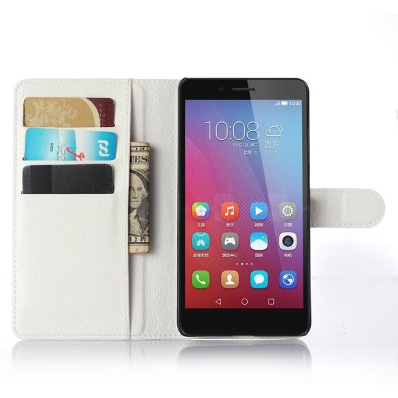 Чехол с визитницей для Huawei Honor 5X (белый) Чехол с визитницей для Huawei Honor 5X (белый)