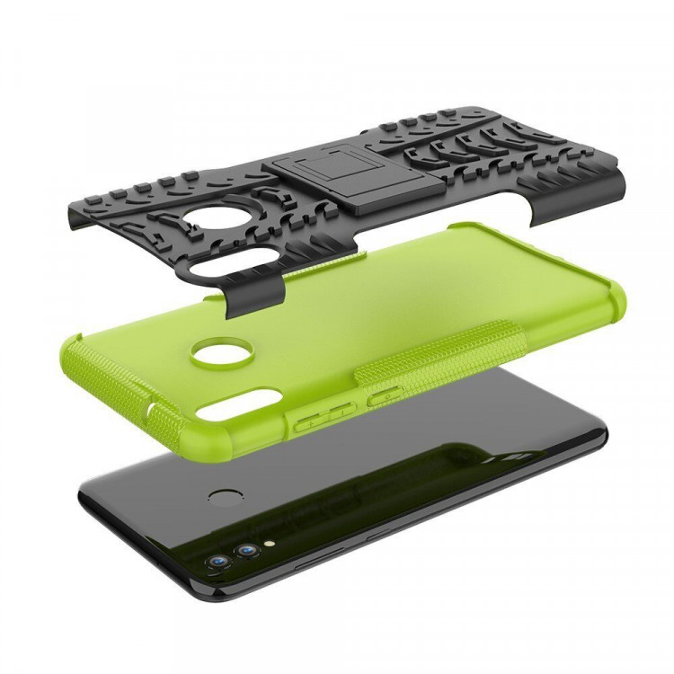 Чехол Hybrid Armor для Huawei Honor 8X Max (черный + зеленый)