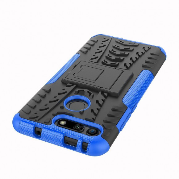Чехол Hybrid Armor для Huawei Honor View 20 (черный + голубой) Чехол Hybrid Armor для Huawei Honor View 20 (черный + голубой)