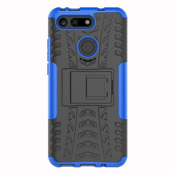 Чехол Hybrid Armor для Huawei Honor View 20 (черный + голубой) Чехол Hybrid Armor для Huawei Honor View 20 (черный + голубой)