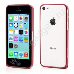 Красный металлический бампер для iPhone 5C