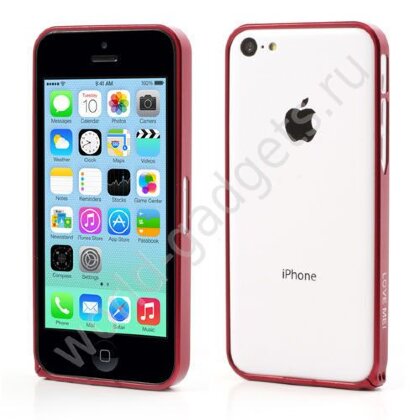 Красный металлический бампер для iPhone 5C