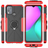 Чехол Armor Shockproof Ring Holder для Infinix Hot 10 Play / Hot 11 Play (черный + красный)