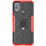 Чехол Armor Shockproof Ring Holder для Infinix Hot 10 Play / Hot 11 Play (черный + красный)