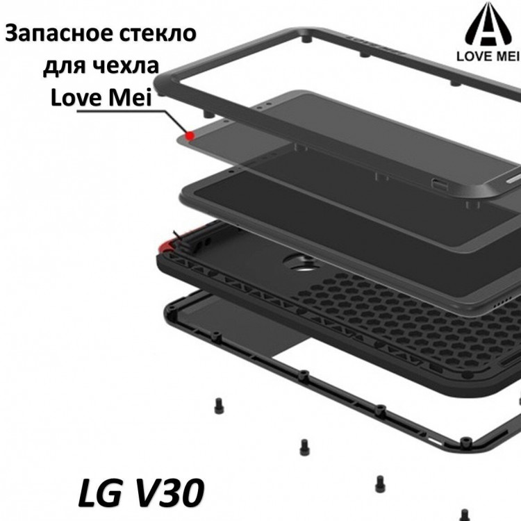 Запасное стекло для чехла LOVE MEI LG V30