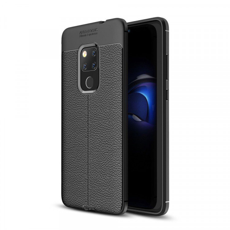 Чехол-накладка Litchi Grain для Huawei Mate 20 (черный)