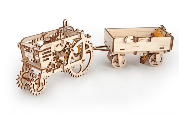 Сборная модель 3D-Пазл Ugears Прицеп к трактору Сборная модель 3D-Пазл Ugears Прицеп к трактору