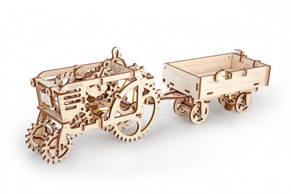 Сборная модель 3D-Пазл Ugears Прицеп к трактору Сборная модель 3D-Пазл Ugears Прицеп к трактору