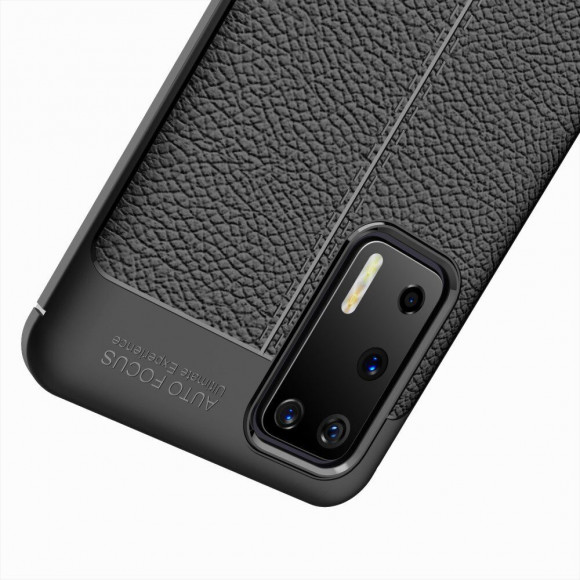 Чехол-накладка Litchi Grain для Huawei P40 (черный)